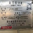 出售:2017年扬力JM36-250冲床 工作台面：12202300 侧开口：800 .